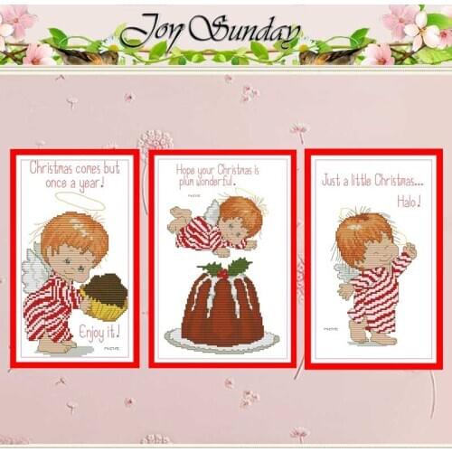 Little angels cartoon pattern counted 11CT 14CT Cross Stitch Set DIY wholesale Cross-stitch Kit Embroidery Needlework home decor
