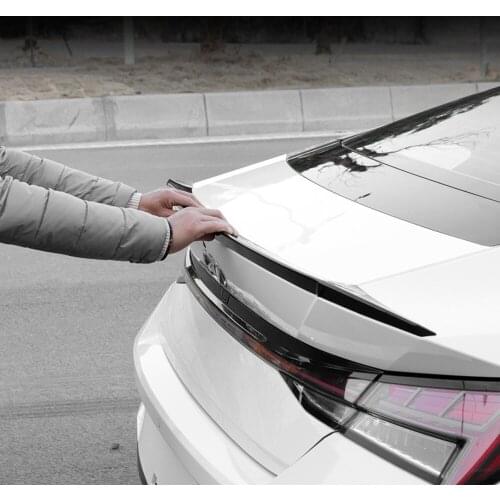 Car Styling ABS Exterior Rear Trunk Spoiler Wing Molding Cover Trim for Hyundai Elantra Avante 2021 2022
