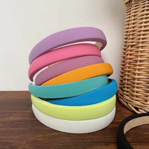 Candy Colors Women Headband Solid Velvet Bezel Girls Vintage Hair Bands Soft Hairband Headwear Rubbers Elastic Hair Accessories