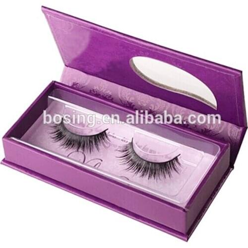Wholesale Custom printed own style lash plastic tray false eyelash packaging box