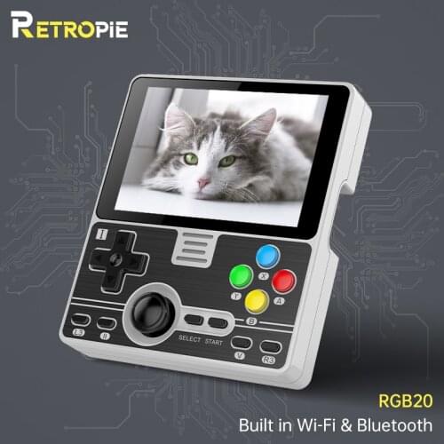 Retropie POWKIDDY RGB20 3.5 " IPS Full-Fit Screen Built-in Wifi Module Multiplayer RK3326 Open Source Handheld Game Console