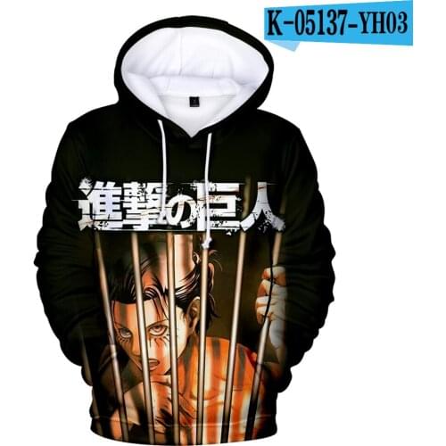 Ttack on Titan Final Season 3D Boys/girls Hoodies Apanese Anime Sweatshirt Casual Fashion Print Hoodie 2021 Children Clothes