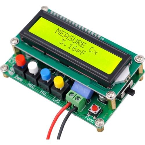 High Precise Digital LCD Capacitance meter inductance table TESTER LC Meter Frequency 1pF-100mF 1uH-100H LC100-A + Test clip