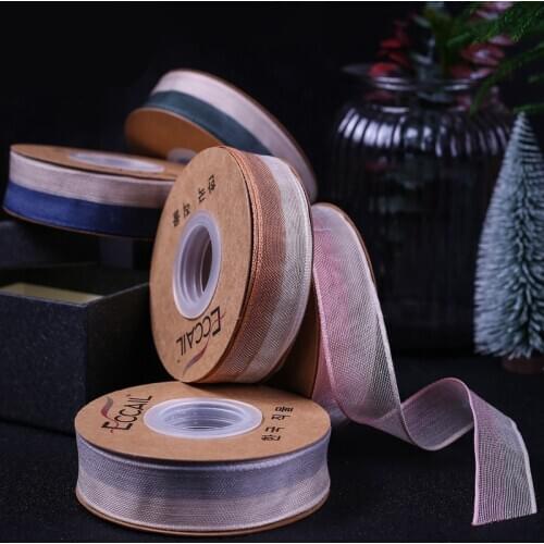 10yards/lot 10mm/25mm/38mm Gradient Color Organza Ribbons for Hairbow Wedding Home Decor DIY Gift Wrapping Handmade Accessories