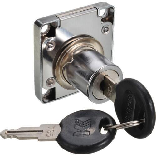 2Pcs 40mm Sliver Drawer Lock Cabinet Cupboard Lock High Quality Drawer Lock with 2 Keys