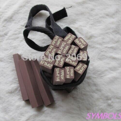 2pcs N-21 10mm Cute Big Happy Birthday Cane Fancy Nail Art Polymer Clay Cane Nail Art Decoration