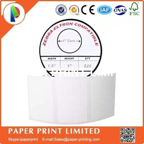 50 Rolls 1.5" x 1" Zebra Compatible Direct Thermal Labels Postage Barcode Shipping Desktop Printer Sticker , Blank , 1" Core