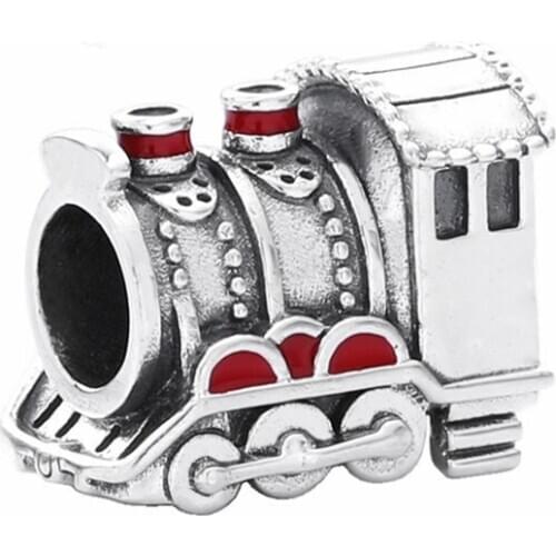925 Sterling Locomotive European Charms Bead Fit Original Charms Bracelets DIY Pendant Charm Beads Girl Women Jewelry Making