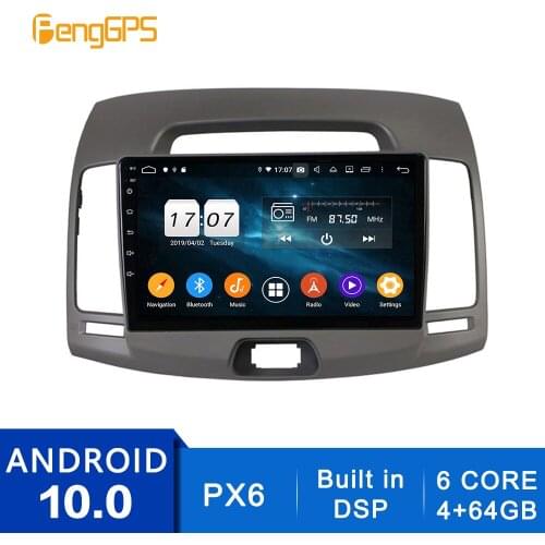 Android 10 DVD Player For Hyundai Elantra 2008-2010 Touchscreen Multimedia GPS Navigation Headunit Radio Carplay PX6 DSP 4G+64G