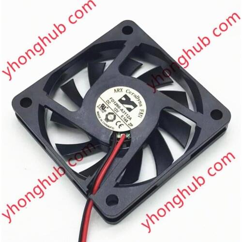 ARX FD1260-S3112A DC 12V 0.14A 60x60x10mm 2-wire Server Cooling Fan