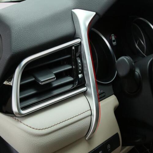 Free Shipping! For Toyota Camry 2018 1PC ABS Chrome Car Interior Air Conditioner Vent Outlet Cover Trim Moldings Car Styling