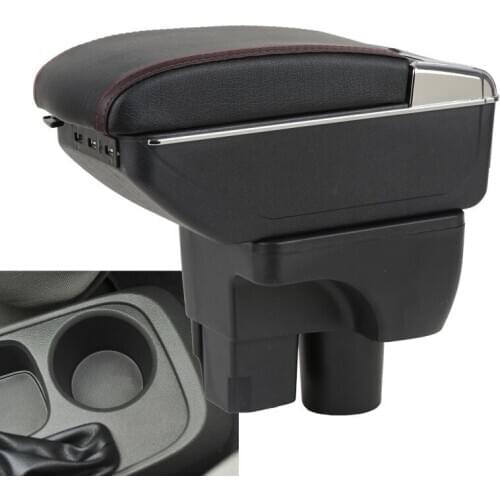 For Chevrolet Sail 3 Armrest Central Store Content Storage Box With Cup Holder Ashtray ABS Leather Accessory 2015-2018