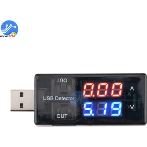USB tester Dual USB Digital voltmeter amperimetro voltage current volt meter ammeter detector power bank charger indicator