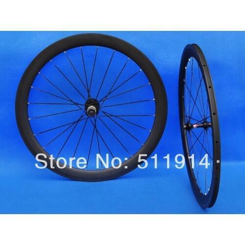 Clincher 50mm - Full Carbon 3K matt matte Road Bike Clincher Rims Wheelset wheel set 8/9/10/11s