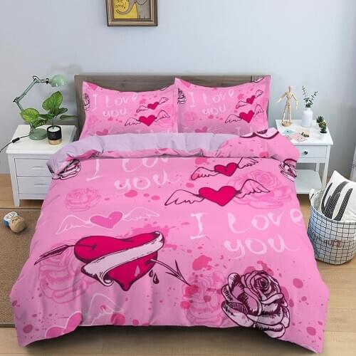Pyramid Of Love Bedding Sets High Quality Duvet Cover Bed Linen Bedclothes Twin/Queen/King Size Bed Room For Girls / Lovers