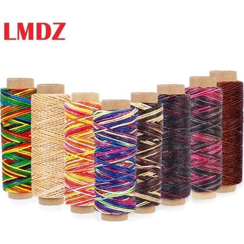 LMDZ 150D 1mm Waxed Thread Cord Hand Stitching Waxed Leather Thread for Bracelets Jewelry Making Bookbinding Leather Repair