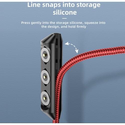 Magnetic Cable Plug Box Type-C Micro USB C 8 Pin Ellipse Magnet Plug Phone Cable Magnetic Plugs 3 in 1 Connector Case