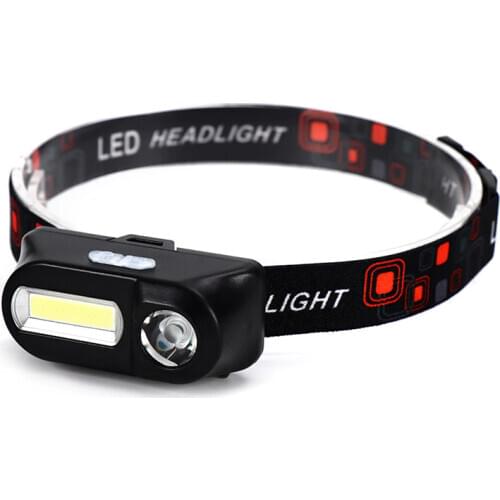 Rechargeable COB/LED Headlamp with 3 Lighting Modes, Comfortable and Perfect for Camping, Hiking, Riding, Battery not Included