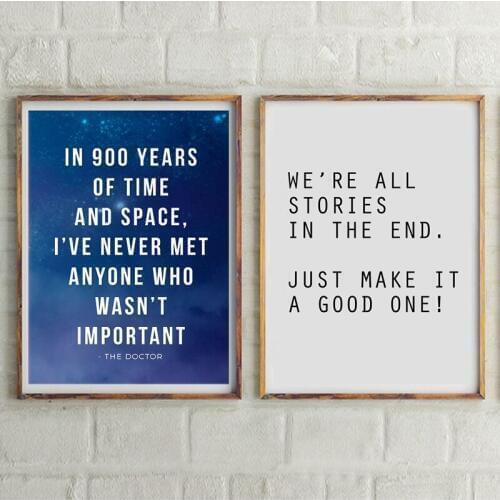 Doctor Who Quote Canvas Art Print and Poster , Tardis Doctor Who Art Poster Canvas Painting Wall Picture Home Room Decor