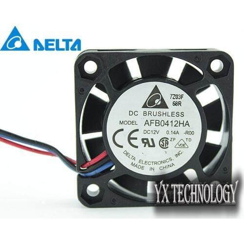 Original 12V 0.14A 4010 AFB0412HA 4CM 40mm dual ball bearing cooling fan for Delta