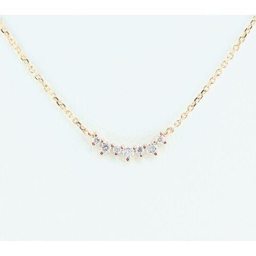 Round Cut Simple Bezel Set Solitaire 14k Yellow Gold Moissanites Necklace Fine Jewelry Necklace Chain