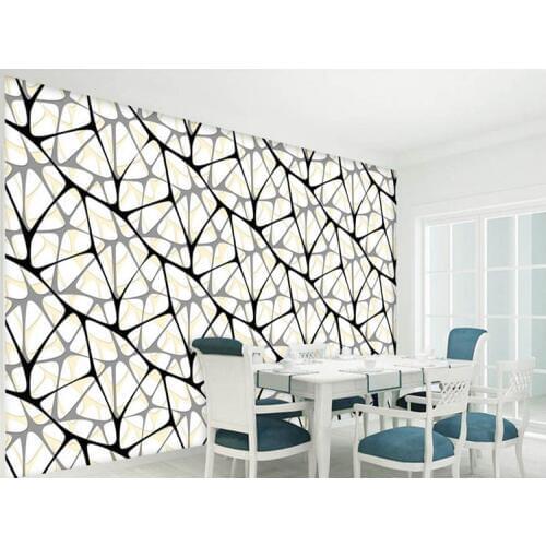 Custom photo 3d black and white stone texture tv background wallpaper living room bedroom decorative painting