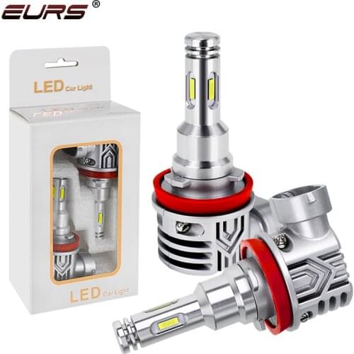 EURS V7 Fog Lights Car Headlight H4 LED H7 H8 H9 H11 HB4 9005 9006 H10 H16 Auto Headlamp Motorcycle Lights 80W 3000K 6000K bulbs