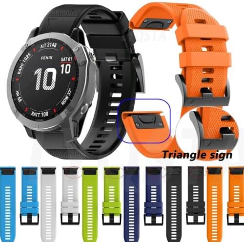 22 26mm Silicone Replacement Smart Watch Strap For Garmin Fenix 6 6S 6X Pro 5 5X Plus 3 3 HR Forerunner 935 Wristband Accessory