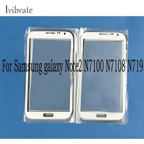 A+Quality For Samsung galaxy Note2 Note 2 Touch Screen N7100 N7108 N719 Digitizer TouchScreen Glass panel Without Flex Cable