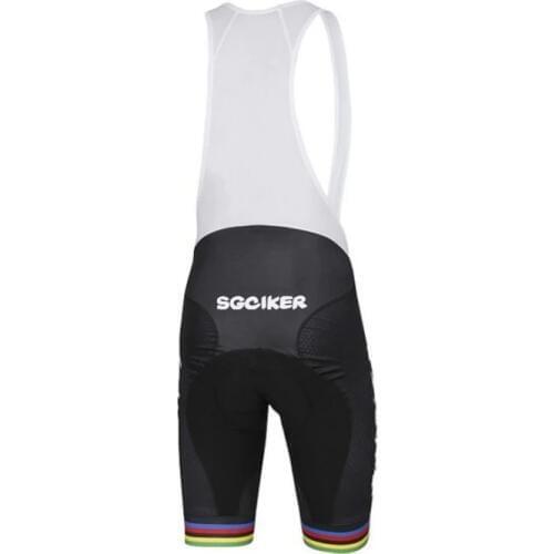 SGCIKER pro worldtour champion honor rainbow cycling bib shorts summer mens bicycle cloth Bib Tights MTB Ropa Ciclismo 5D gelpad