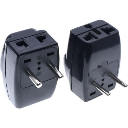 European standard conversion plug round 2 pins 4.8mm Universal EU UK AU US to EU plug adapter multifunctional