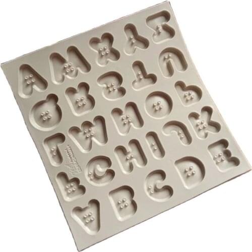 Capital Letter Botton Shape Silicone Molds Handmade Soap Mold, Fondant Cake Decoration Sugar Craft Tools Baking Tools E666