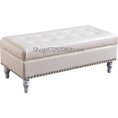 European-style bed end stool shoe store try to change shoe stool solid wood storage stool footstool clothing store living room s