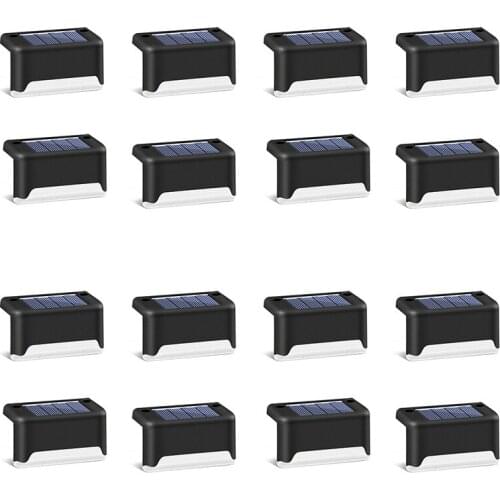 Hot XD-16PCS Solar Light Solar Garden Lights Outdoor Waterproof Solar Led Fence Lamp for Patio Stairs Garden Pathway Step Yard