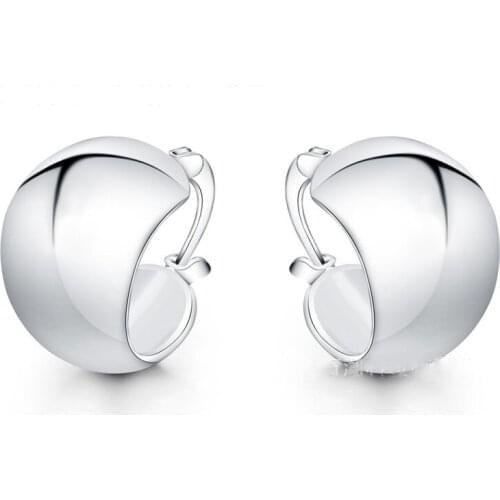 925 sterling silver goddess temperament simple fashion light belly round earrings shell earrings party wedding ladies gifts