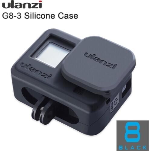 Ulanzi G8-3 Vlog Soft Protective Case with Camera Lens Cap for GoPro Hero 8 Silicone Vlogging Case Cage Camera Accessories