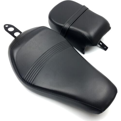 Motorcycle PU Leather Two Up Driver Front Rear Passenger Seat For Harley Sportster Iron 1200 x48 2016-2020