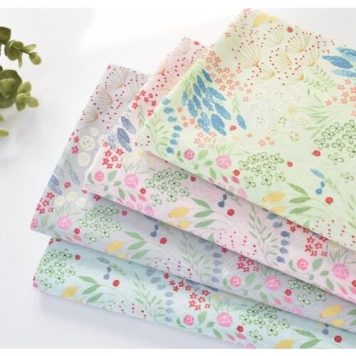 Japan vintage Retro cotton Dandelion pattern handwork fabric Childrens clothing shirt cloth for DIY Bag 1 order=50cm*110cm