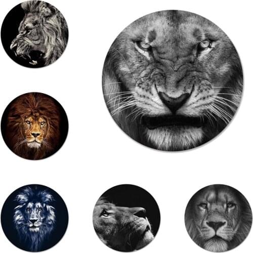 Lion animal Icons Pins Badge Decoration Brooches Metal Badges For Clothes Backpack Decoration