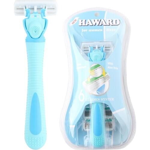 1 handle & 3 cartridges Saftey Razor for women