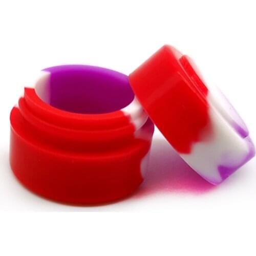 10Pcs Shisha Jar 2ml Silicone Oil Wax Jars Dab Container Chicha Storage Box Tobacco Cigarette Accessories Smoking Smoke Herb