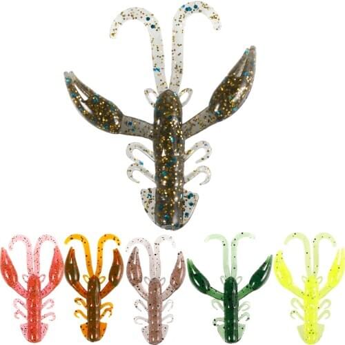 10Pcs Shrimp Soft Fishing Lure Wobblers Silicone Swivel Rubber Bait Artificial Softbait Lures Salt Smell Bass Tackle Swimbait