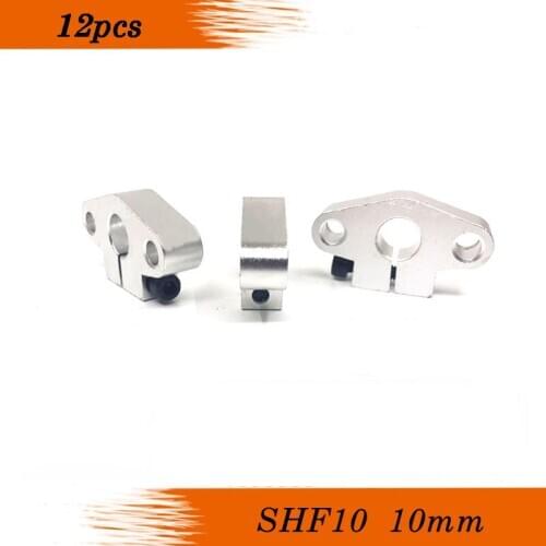 12pcs/lot SHF10 10mm horizontal linear shaft support 10mm Linear Rail Shaft Support XYZ Table CNC SHF Series Rail Shaft
