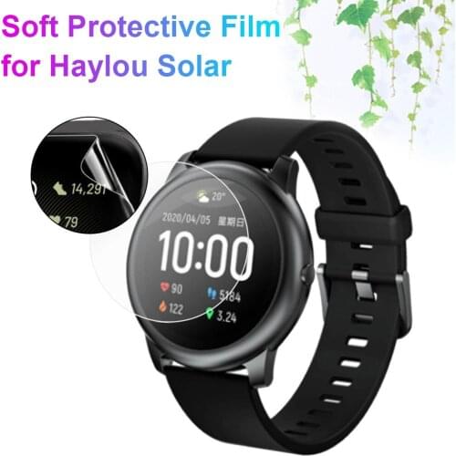 2pcs Anti-Scratch HD Clear Soft TPU Protective Film For Xiaomi Haylou Solar Watch Full Screen Protector Film Anti-fingerprint