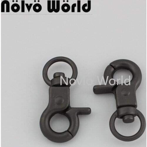 Nolvo World 5-20-100pcs 31.4*9.5mm 3/8" matte gunmetal metal buckle lobster swivel trigger clips snap hook for keychain