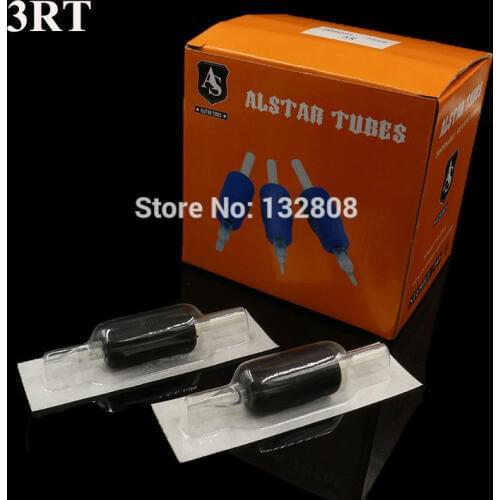 20/40PCS 3RT 25MM Disposable Black Soft Silicone Tattoo Grips Tubes Transparent Plastic Tubes Precise Combo Free Shipping