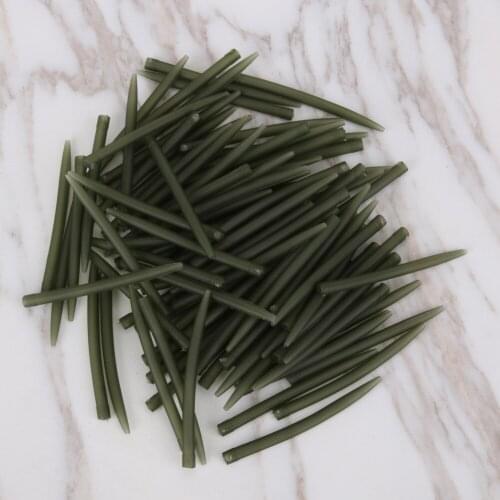 20/50/100PCS Terminal Carp Fishing Anti Tangle Sleeves Connect with Fishing Hook Rubber Tip Tube Positioner Fishing Tackles