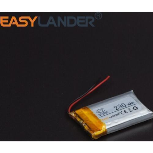 5x18x30mm 3.7V 230mAh Rechargeable li Polymer Li-ion Battery For bluetooth headset mouse Bracelet Wrist Watch 501830 051830