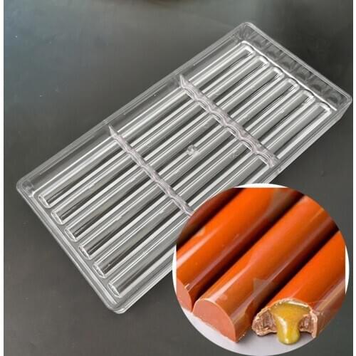 3D Long Stick Chocolate Mold Polycarbonate Chocolate Stick Maker PC Tray