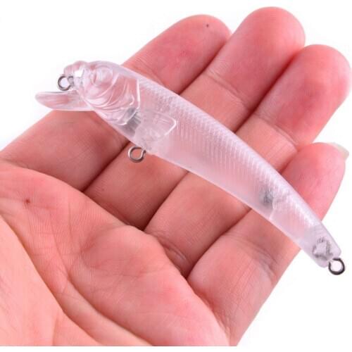 40PCS 8.5cm 6.5g Blank Nude Baits Crankbait Minnow Bait Unpainted Lure Bodies Fishing Bait